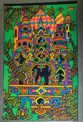 RUSSIAN BIRD HOUSE VINTAGE 1970 BLACKLIGHT THE THIRD EYE POSTER By Macbeth #120