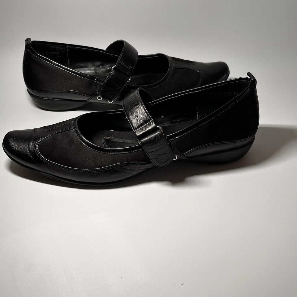 Туфли Kenneth Cole Reaction черные Mary Jane размер 9 М комфортные туфли на плоской подошве с заостренным носком - Изображение 3 из 4