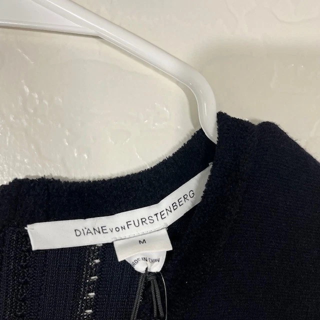 Diane von Furstenberg Dress Womens Medium Sleeveless Wool Fitted New With Tags - Image 4 of 4