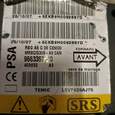 654699 Centralina comando airbag CITROEN C2 1.6 HDI VTS FAP Ber. 3p/d/1560cc