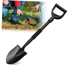 Garden Shovels for Digging, Small Beach Shovel with D-Handle 31 inch, Metal 