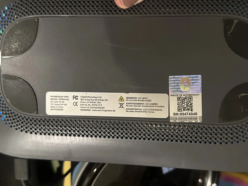 Smartphone PhoneSoap Pro UV desinfetante e carregador – Cinza – com cabo de alimentação - Imagem 3 de 4