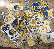 50 University of Michigan Stickers Ann Arbor Wolverines Custom Designs Premium