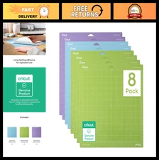 Cutting Mat Variety Pack 8 Count 12"x12" for Explore Maker Machines - Standard,