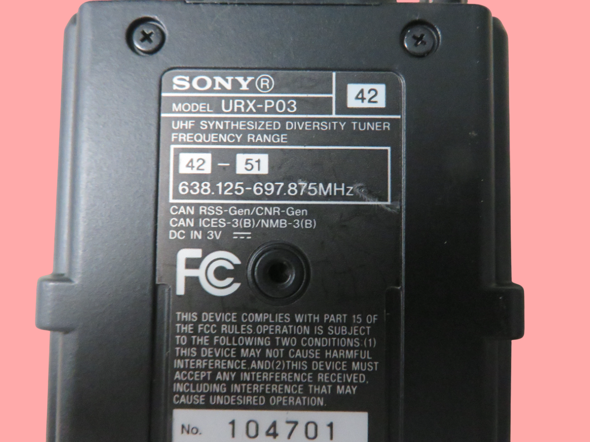 Sony URX-P03 UHF Synthesized diversity tuner - Free Shipping | eBay