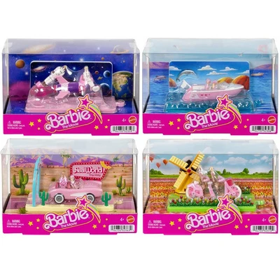 ​Barbie Mini Barbie Land The Movie Vehicle Collection, Includes 2 1.5-inch Dolls