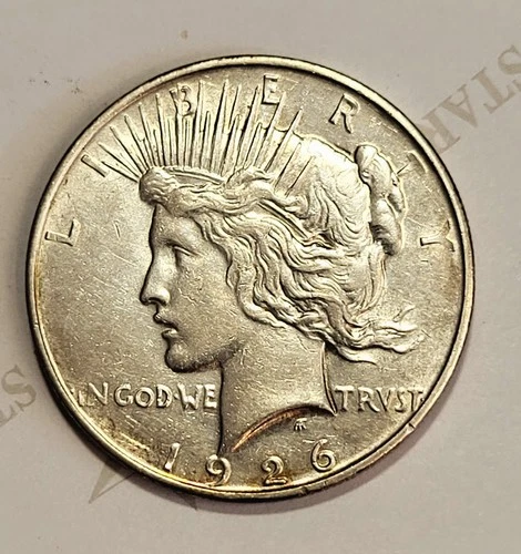 XF 1926-S Peace Silver Dollar 90% - Extra Fine - C9941A