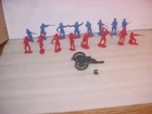 Vintage 1960's MARX Revolutionary War Playset Figures with Cannon