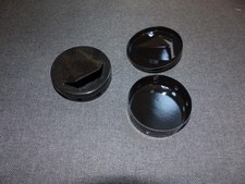 Onlyfire 2x schwarze Räucherbox klein mit Deckel, 8cm Durchmesser, 4cm Höhe