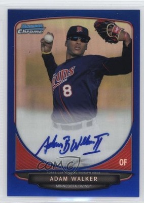 2013 Bowman Chrome Prospects Blue Refractor 83/150 Adam Walker #BCA-AW Auto xb2