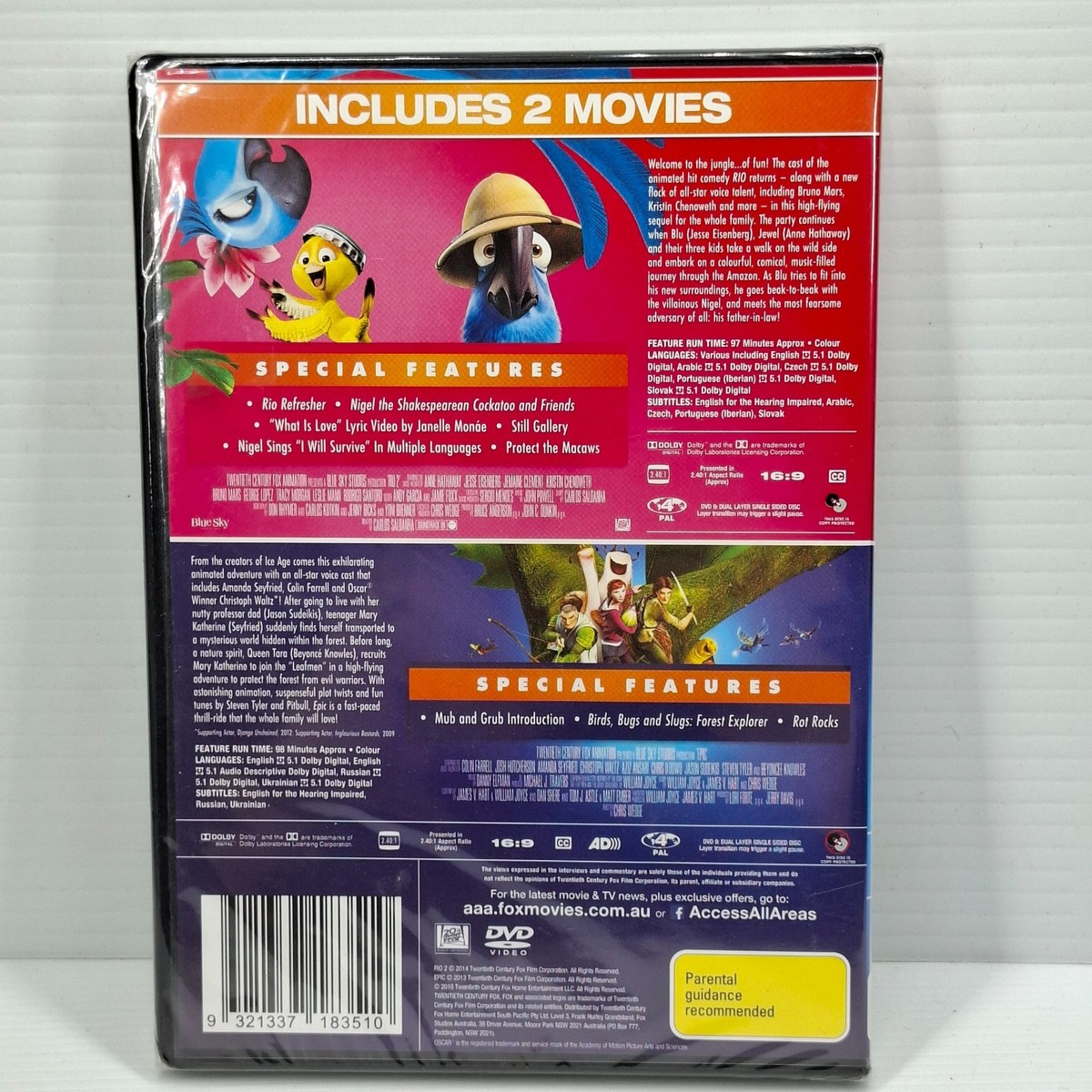 Rio 2 / Epic | Double Pack (Box Set Double Pack, DVD, 2018