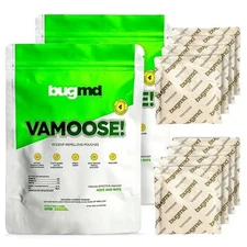 BugMD Vamoose - Rodent Pouches (8 Pouches), Plant-Powered Rat..USA