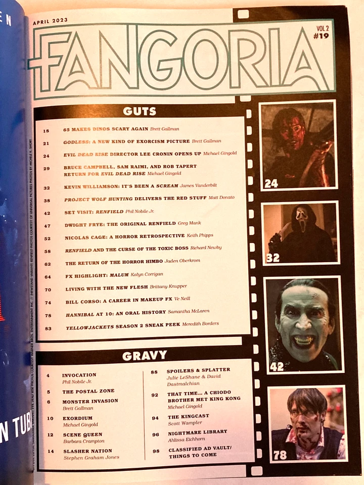 Fangoria Vol 2 # 19 April 2023 Renfield RARE VARIANT cover w/ pull out poster - Image 4 of 4