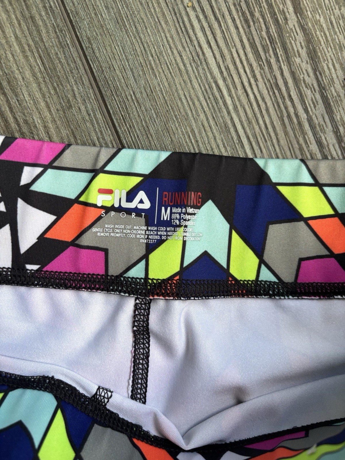 Fila Sport Pantaloncini a Compressione Running Donna Motivo Geometrico Taglia M