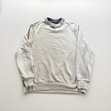 GH Bass  Co Distressed Mens Crewneck Pull Over Sweatshirt Lg Outdoor Preppy