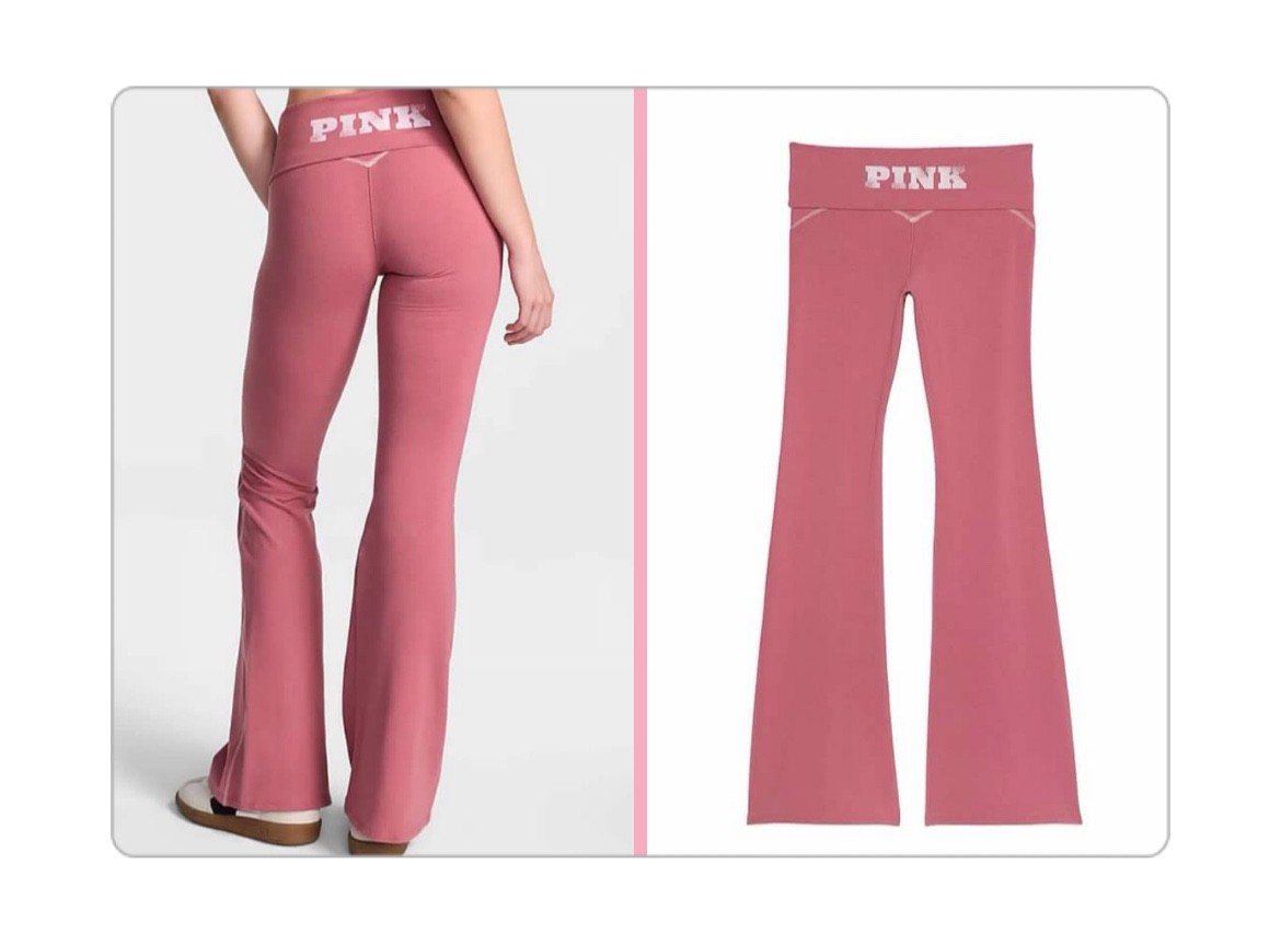 新品Victoria's Secret PINK ヴィクシー　ヨガパンツ S Victoria's Secret, PINK, XS/Short, ALL DAY Cotton, FLARE LEGGINGS