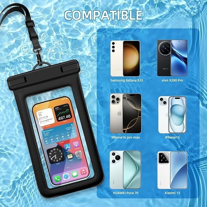 Underwater Phone Dry Bag IPX8 Waterproof Flaoting Case for Swimming ...