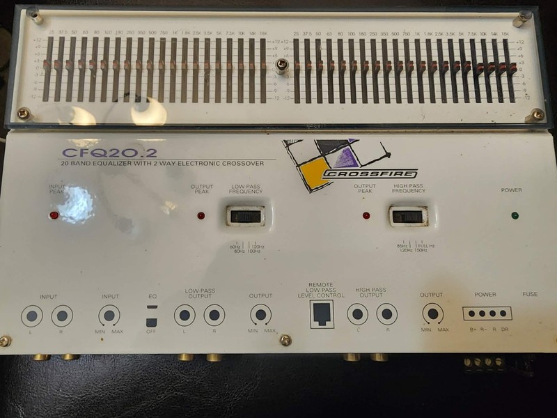 Crossfire 20-Band Graphic EQ & Crossover, Vintage Car Audio - Exclnt. Cond.