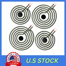4 Pack MP22YA Electric Range Burner Element Unit Set - 2 pcs MP15YA 6" and 2 pcs