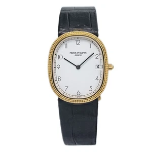Patek Philippe Ellipse 3988J 18k Yellow Gold Swiss Quartz White Dial Men 27mm