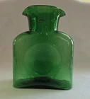 Blenko 384 Clover Green Glass Water Bottle Double Spout Pitcher Vase 2019