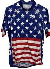 USA FLAG Great Seal Men Full Zip Club Cut S/Sleeve Cycling Jersey XL Champion