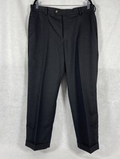 Bills Khakis Pants Men’s 36x29 Black Flat Front 100% Wool Cuffed Made In USA