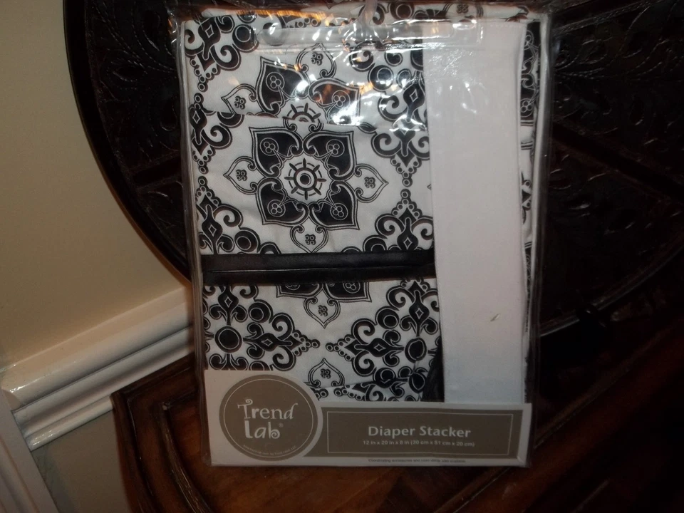 NIP Trend Lab Black White Diaper Stacker - Image 2 of 2