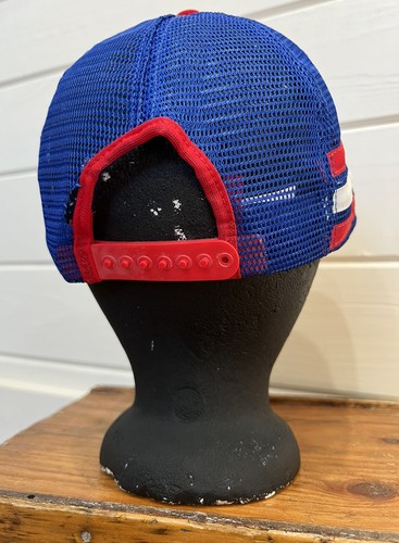 VINTAGE ITCO Transport 3 THREE STRIPE MESH TRUCKER SNAPBACK HAT - Picture 5 of 7