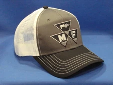 Massey Ferguson Tractor Hat - Black/Charcoal/White Twill & Mesh Tri Logo