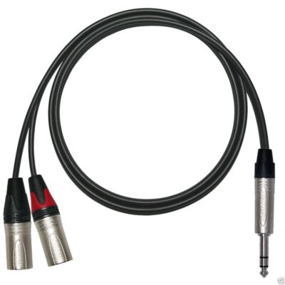 Neutrik Stereo Jack to 2 x Neutrik Male XLRs, Sommer ONYX 2025 Black Cable