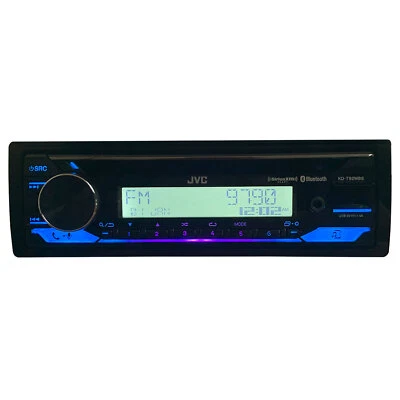 JVC KD-T92MBS Single DIN Marine Bluetooth USB AUX AM/FM SiriusXM CD Receiver