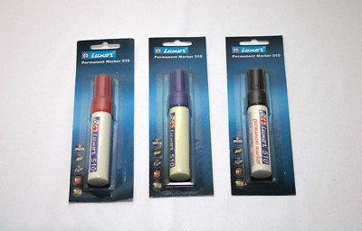 Luxor 6er oder 12er Pack, Schwarz Blau Rot, Permanent Marker 510 Set, in OVP