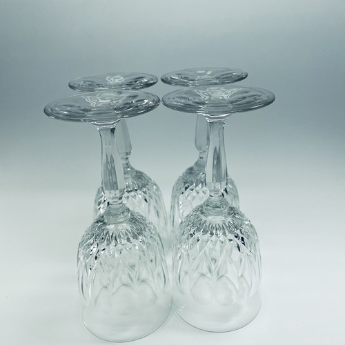 Vintage VMC Reims 6" bicchiere da vino trasparente lacrime e diamanti VMR3 (set di 4) - Foto 6 di 9