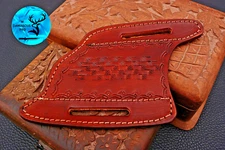 Everyday Carry HANDMADE LEATHER SHEATH FOR FOLDING BLADE KNIFE SURVIVAL 1714