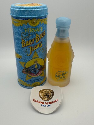 Vintage Versace Baby Blue Jeans for Men EDT Spray oz 50 ml SEE