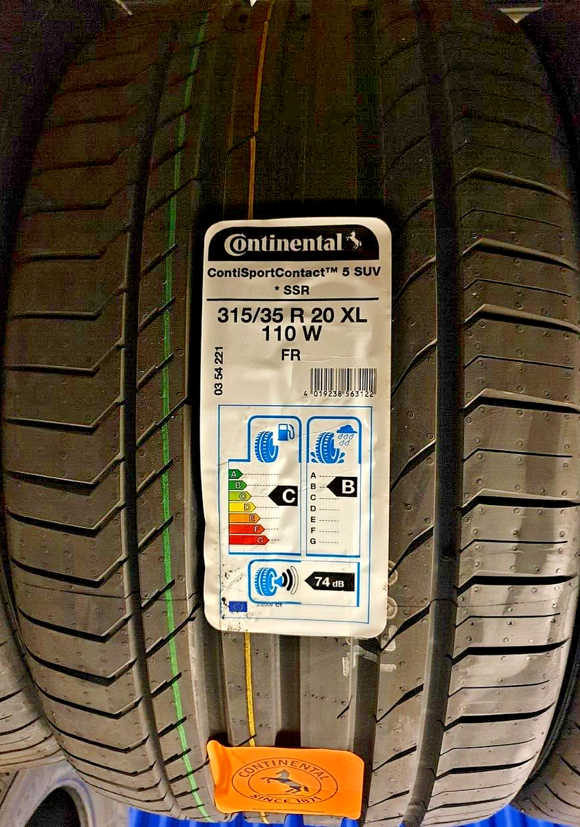 CONTINENTAL SPORT 5 315/35/20 RUNFLAT SSR* BMW 315 35 ZRFT20 CONTINENTAL SPORT 5 315/35/20 RUNFLAT SSR* BMW 315 35 ZRFT20