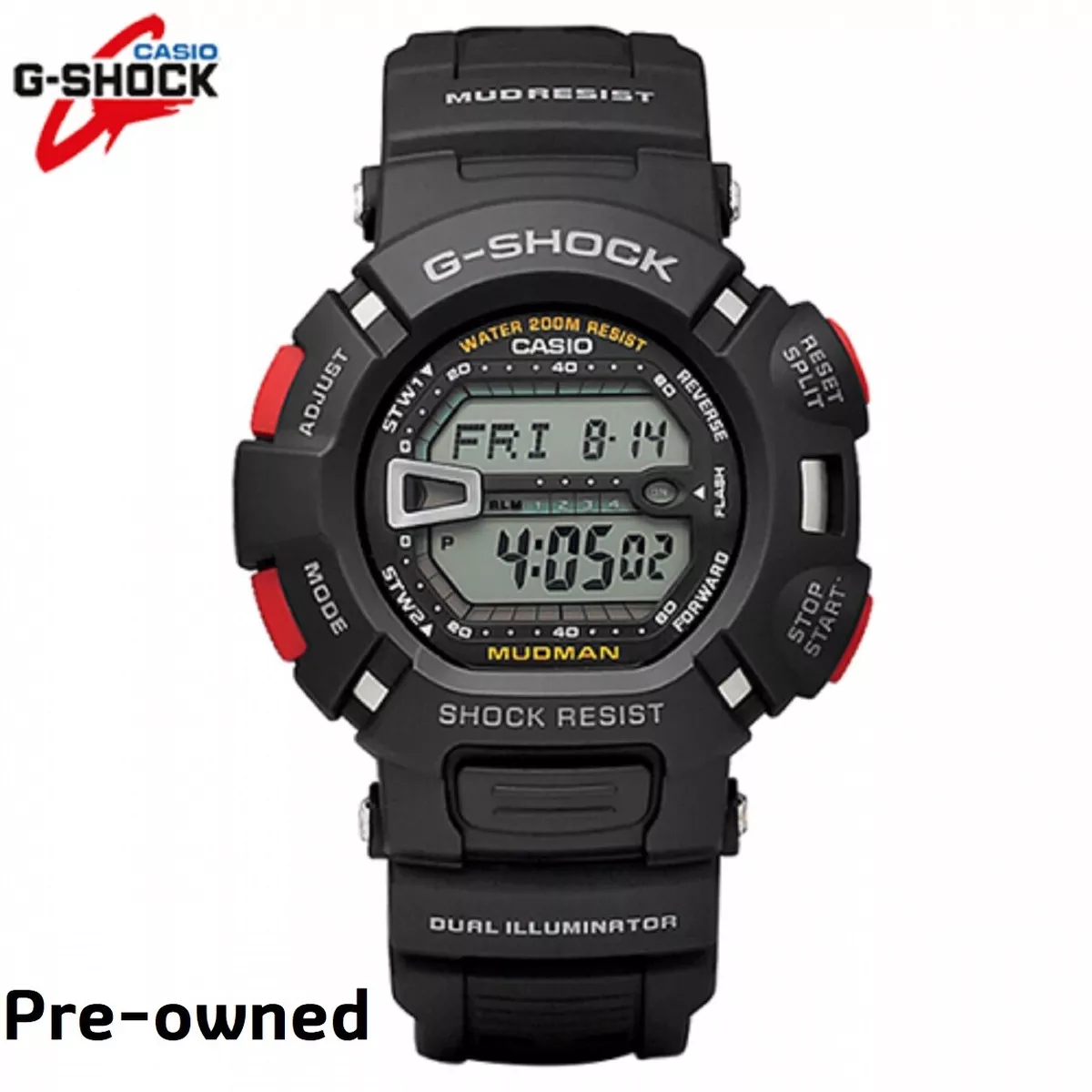 Casio G-Shock Mudman G-9000 Pre-Owned Condition Good Working Military Watch