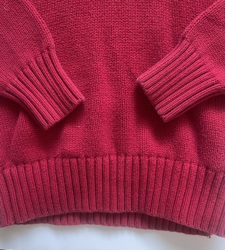 Vintage Polo Ralph Lauren Sweater Boys Small (8) Shawl Collar, Red Cotton Knit - Picture 4 of 7