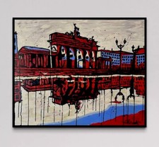 Daniel Pultorak Brandenburger Tor Berlin 2024 Kunst signiert gerahmt Öl Malerei