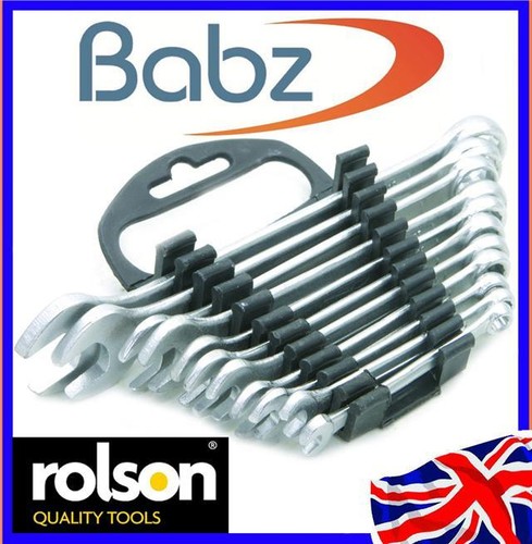 ROLSON TOOLS 11PC SPANNER SET KIT 6, 7, 8, 9, 10, 11, 12, 13, 14, 17, 19mm