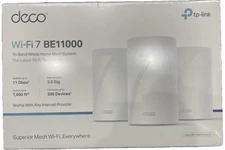 TP-Link Deco BE11000 WIFI 7 Tri-Band Whole Home Mesh System 3-Pack - White NEW