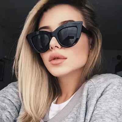 Cat Eye Damenbrille Schwarz Sonnenbrille Damen Gläser Katzenaugen Brille