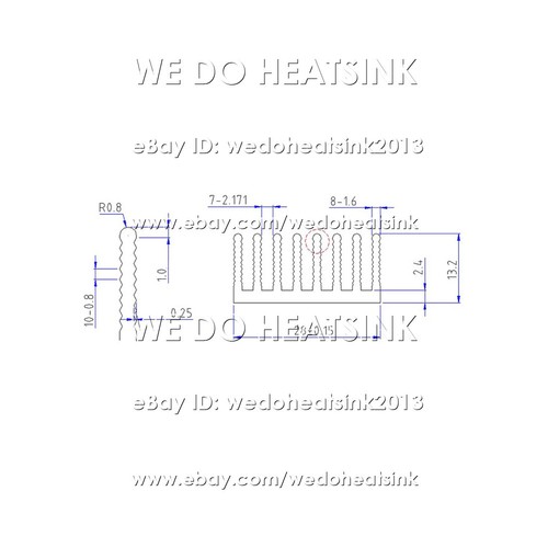 28x28x13mm With or Without Tape Gold Anodize Heatsink Radiator Cooler for CPU IC - Afbeelding 4 van 8