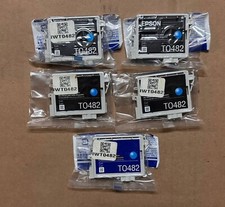 Lot 5 Epson 48 T0482 Cyan Ink for R200 R220 R300 R320 R340 RX500 RX600 RX620
