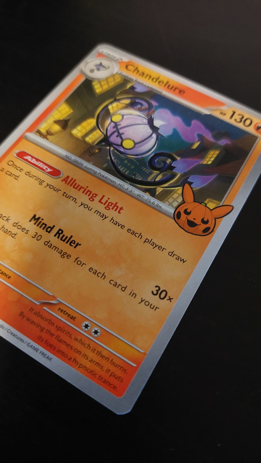Chandelure 38/167 Non-Holographic Trick-or-Trade Pokemon card