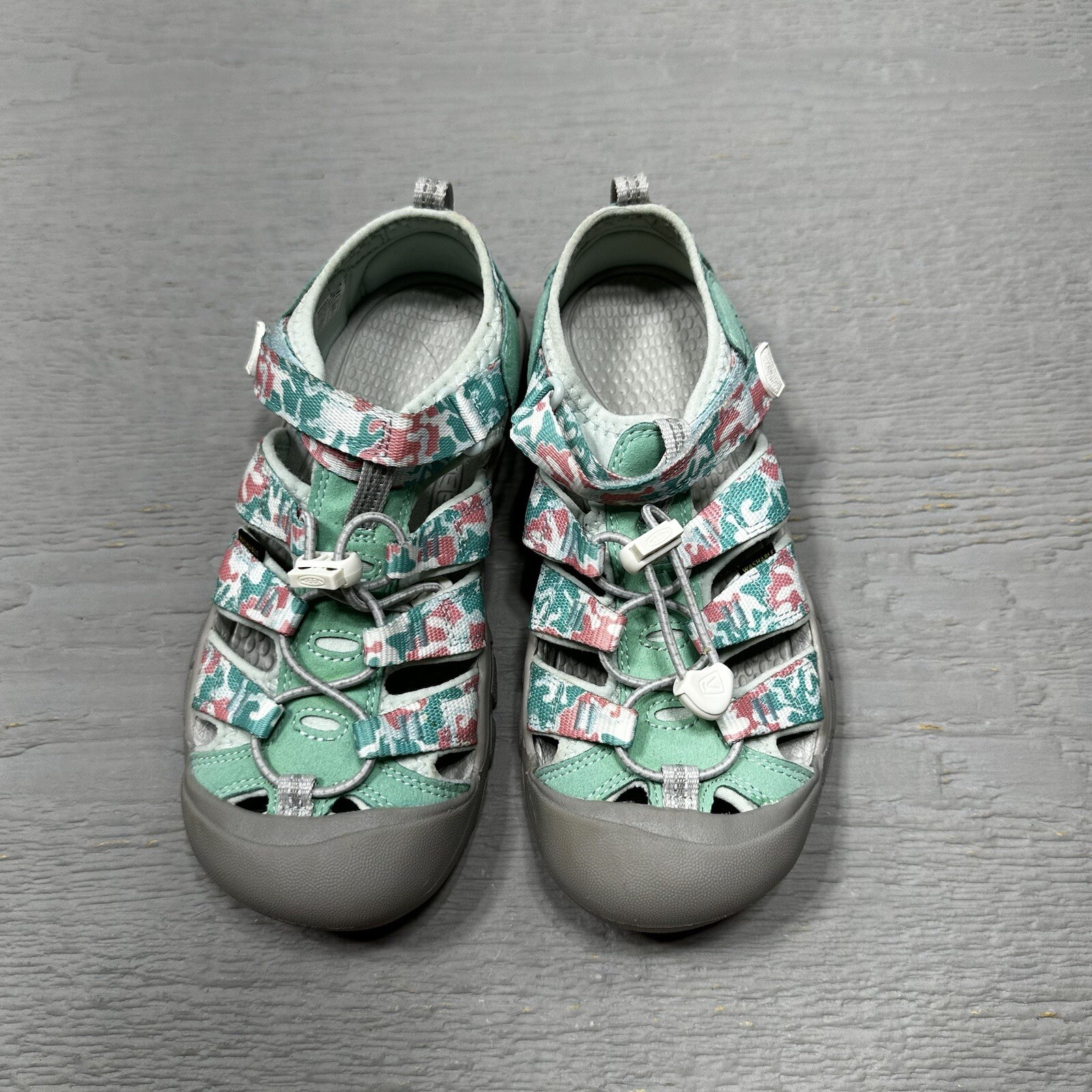 Scarpe Keen Bambini 4 Verdi Aperte Escursionismo Outdoor Cinturino Casual Gomma Giovani