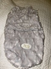 blankets and beyond baby faux fur swaddle wrap boy girl unisex grey Nwot So Soft