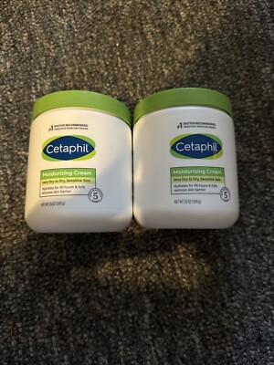 LOT OF 2 Cetaphil Moisturizing Cream Dry-Very Dry Sensitive Skin 20oz NEW