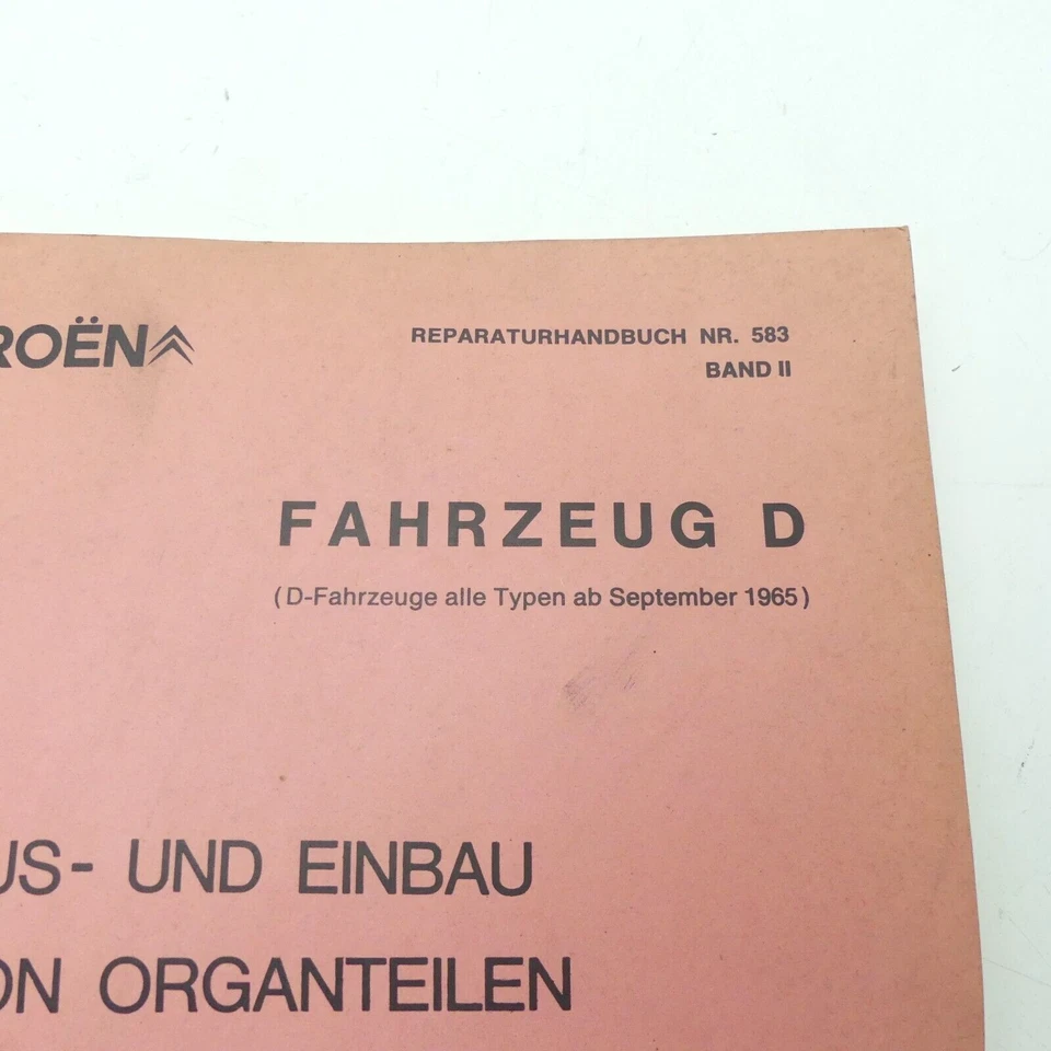 original Werkstatthandbuch Citroen D DS 19 DS 21 Reparaturanleitung Handbuch - Bild 4 von 4